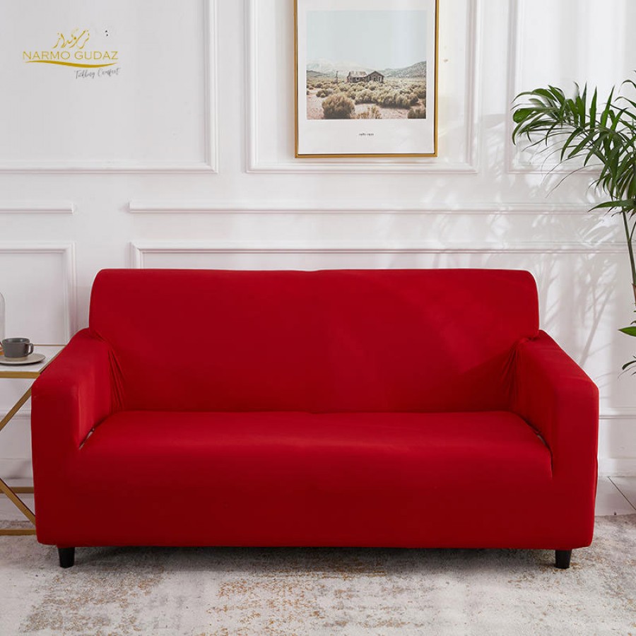 Red  Jersey Fitted Sofa Cover Set | Comfortable Couch Cover | 3 Seater | 2 Seater | 1 Seater | 5,6 & 7 Seater Sets | Narmo Gudaz	